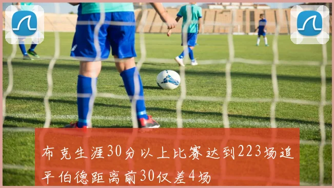 布克生涯30分以上比赛达到223场追平伯德距离前30仅差4场